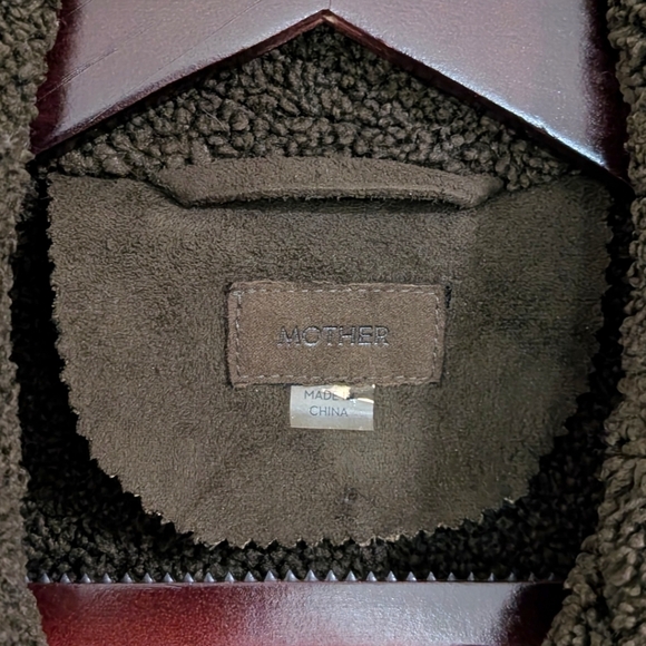 MOTHER Denim Faux Suede & Shearling The Four Corners Bomber - The Long Haul - S - Picture 11 of 14